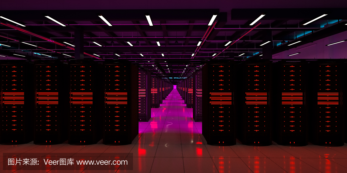 Big Data network severs racks